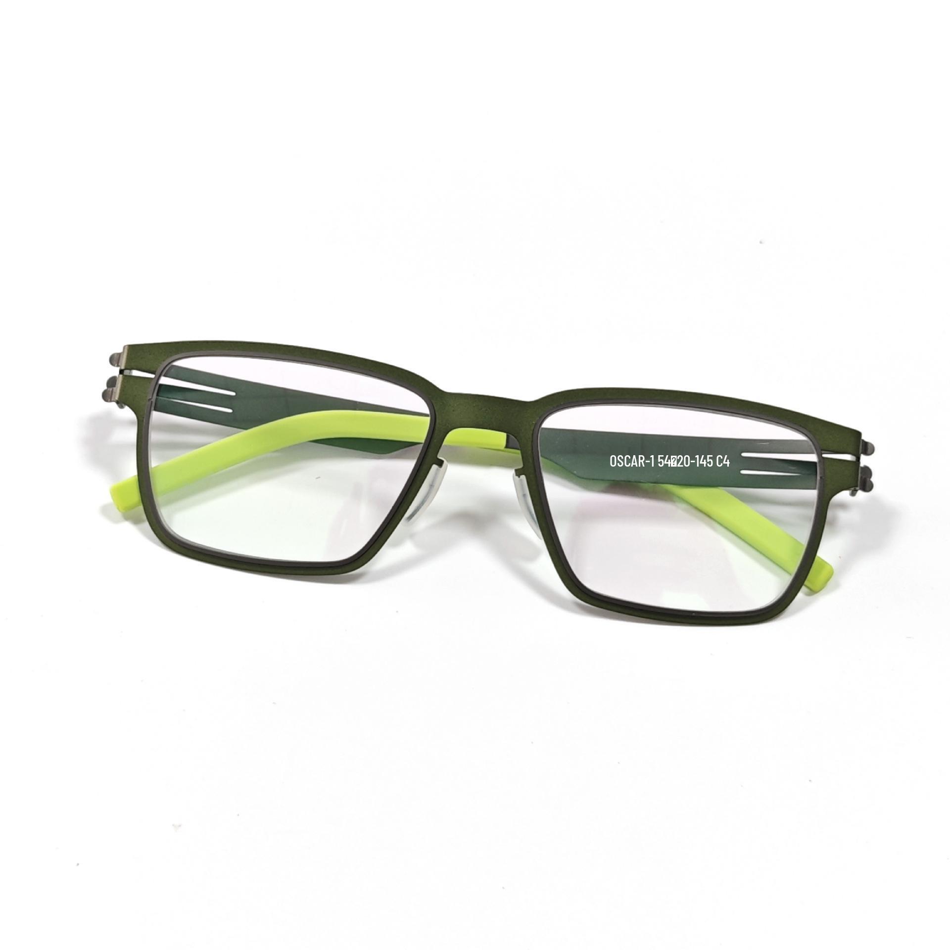 IC Same Style Trendy Two-Tone Large Frame Glasses for High-Prescription Myopia