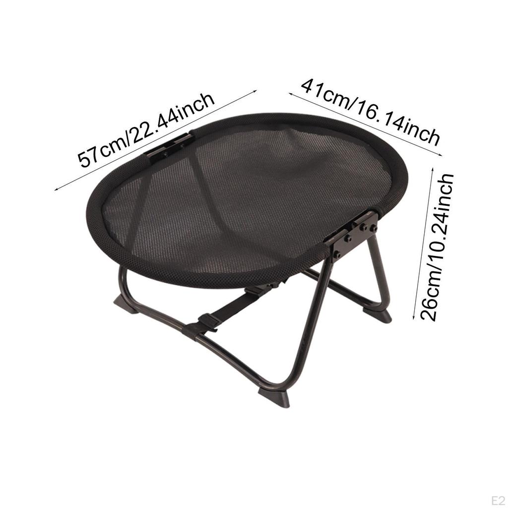 Elevated Pet Bed Black Indoor Comfortable Multifunctional Metal Frame Furniture Gifts with Storage