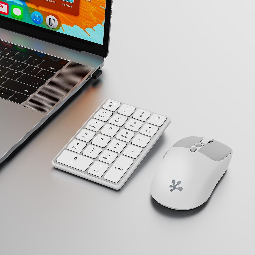 K23 Dual-Mode Wireless Mini Keyboard: Silent, Rechargeable, Bluetooth-Compatible for Computers and Laptops.