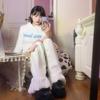 Long Foot Cover Leg Warmers Goth Anime Sweet Pink Bowknot Cosplay Ruffled Hem Plush Knee High Socks for Women Girls