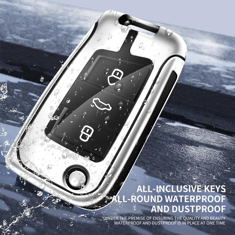 2025 New Car TPU Zinc Alloy Key Case Bag For Skoda Octavia 2 3 A5 A7 Fabia Superb Kodiaq Karoq Car Key Chain Metal Key Shell Acc