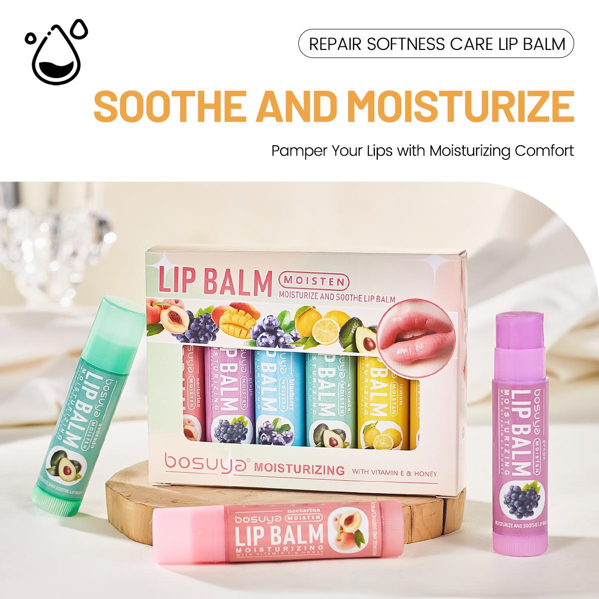 

Fruit-Flavored Moisturizing & Hydrating Color-Changing Lip Balm Set