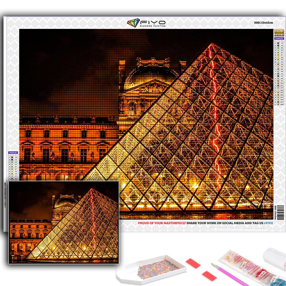 Cross Stitch Kit DIY Diamond Embroidery Louvre Museum Diamond Painting Home Decor