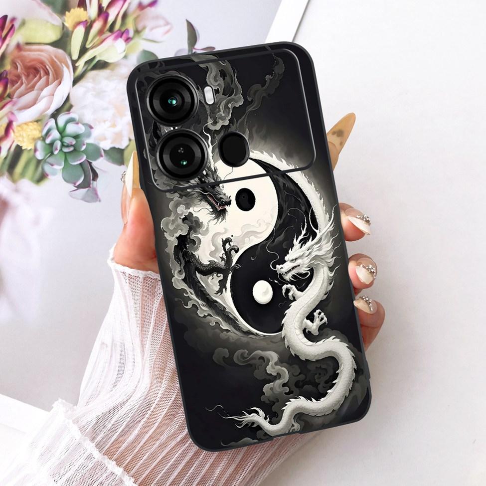 Coque Pour ITEL P40 Housse P662L Silicone Chat Mignon Mode Drôle Peinte Funda Pour P40 ITEL P 40 Coque de Téléphone