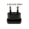 US To EU Travel Plug Adapter, AC Power Outlet Converter for Europe UK Australia, 2 Prong Type C International Wall Socket Adapto