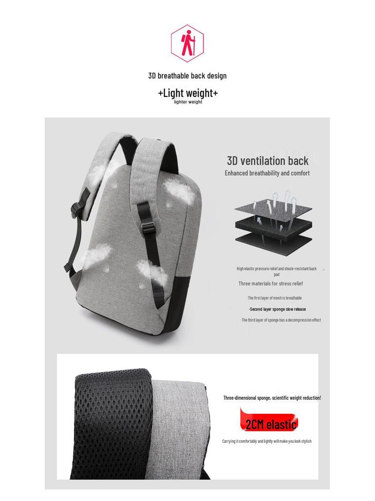 Korean Men's Travel Leisure Backpack - Stylish Outdoor Computer Bag