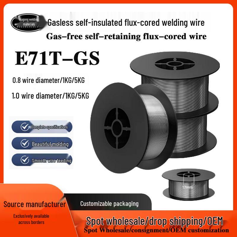 Filo per saldatura animato autoprotetto senza gas E71T-GS 0,8/1,0 mm, bobina da 1 kg