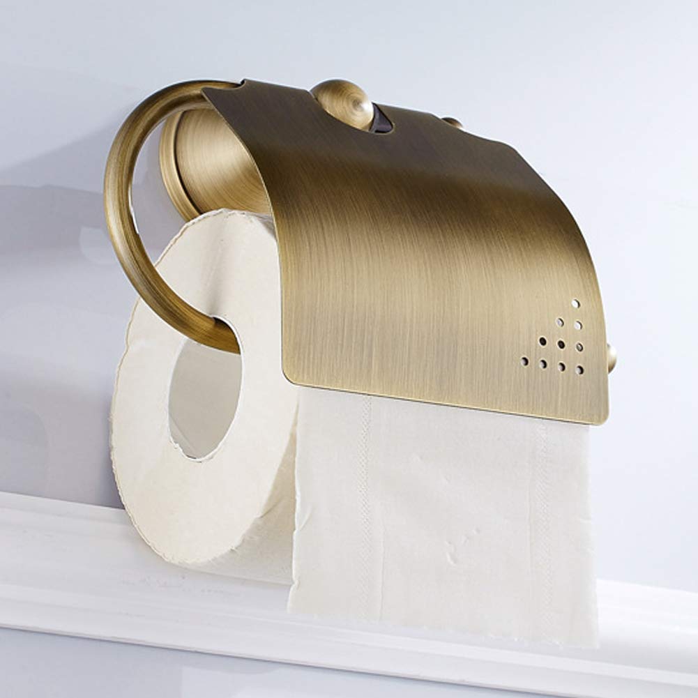 

Brass Toilet Paper Holder, Antique Brushed Toilet Paper Holder, Bathroom Roll Paper Holder, Paper Towel Hanging Storage Rack, Accessory