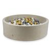 Dry Pool 130X40Cm Velvet Soft Beige With 700pcs Balls: Beige, White, Silver