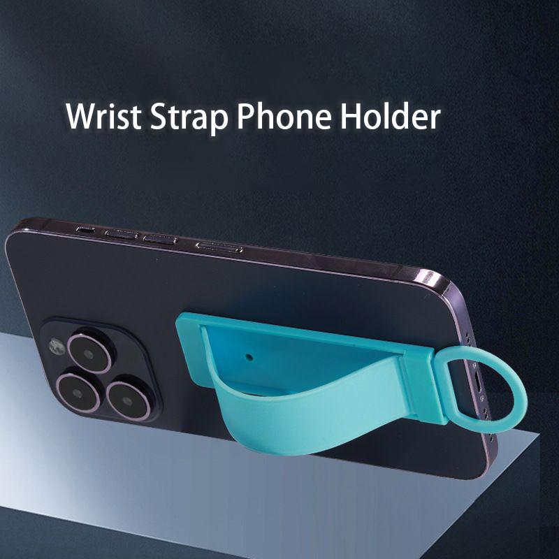 New Wrist Band Cell Phone Stand Finger Grip Mobile Phone Holder Push Back Sticked Socket Bracket For Xiaomi Samsung IPhone