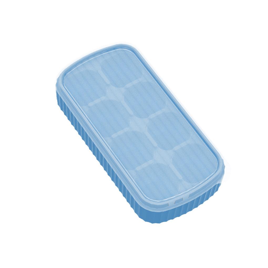 Silicone Ice Cube Tray 8 Grids Pub Blocks Maker Reusable Refrigerator Mold Press Type Square Shape Mould Home Wedding