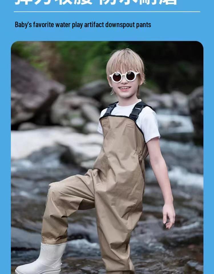 Ultraleichte wasserdichte Kinder-Wathose - Einteiliger Ganzkörperanzug für Strand und Kindergarten