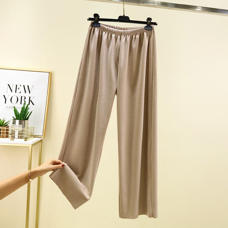 

Dralon Winter Thickened Home High Waist Casual Loose Pants Khaki 2XL (70.00 kg-85.00 kg recommended