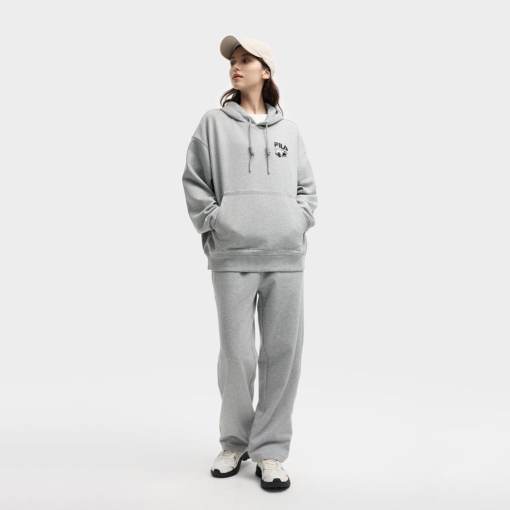 Fila Heritage Fashion Versatile Sports Logo Print Loose Thick Woven Hoodie Unisex Hoodies F51U538201F-MG