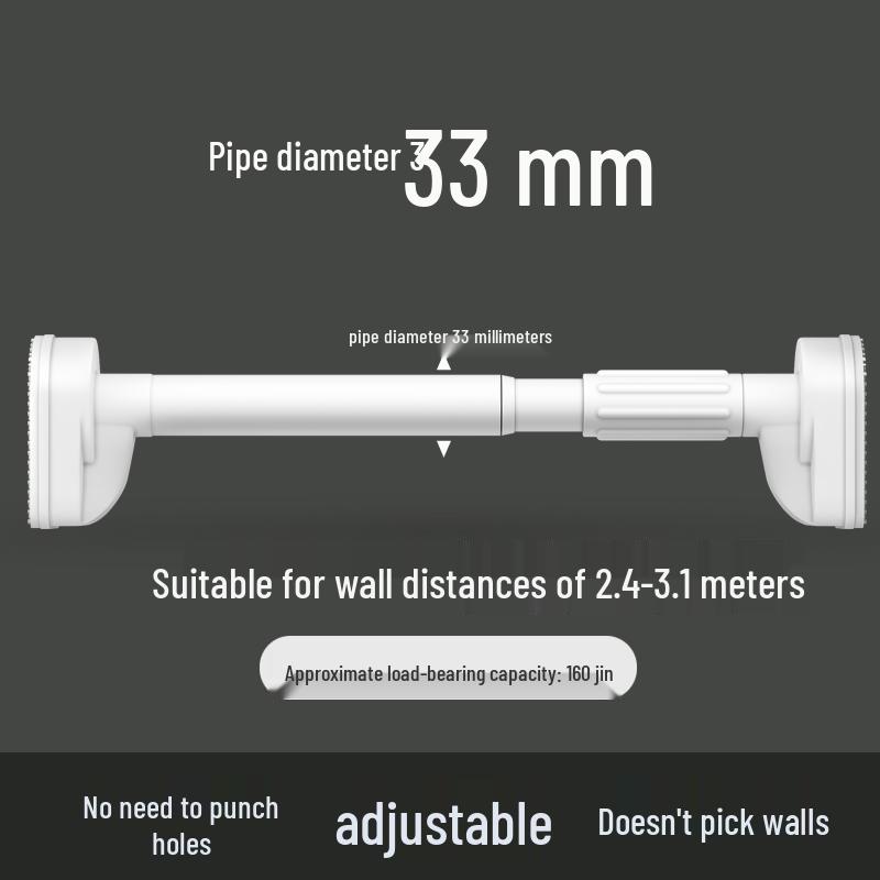 Retractable No-Drill Balcony Clothes Drying Rod, 304 Stainless Steel Hanger for Home Use