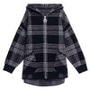 Women's Loose Plaid Hooded Jacket - 2025 Autumn/Winter Fashionable Zipper Cardigan