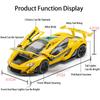 1:22 P1 GTR Model Toy Diecast Alloy Cars Doors Opened Front Wheel Steering Sound Light Pull Back Sports Car Kid Birthday Present
