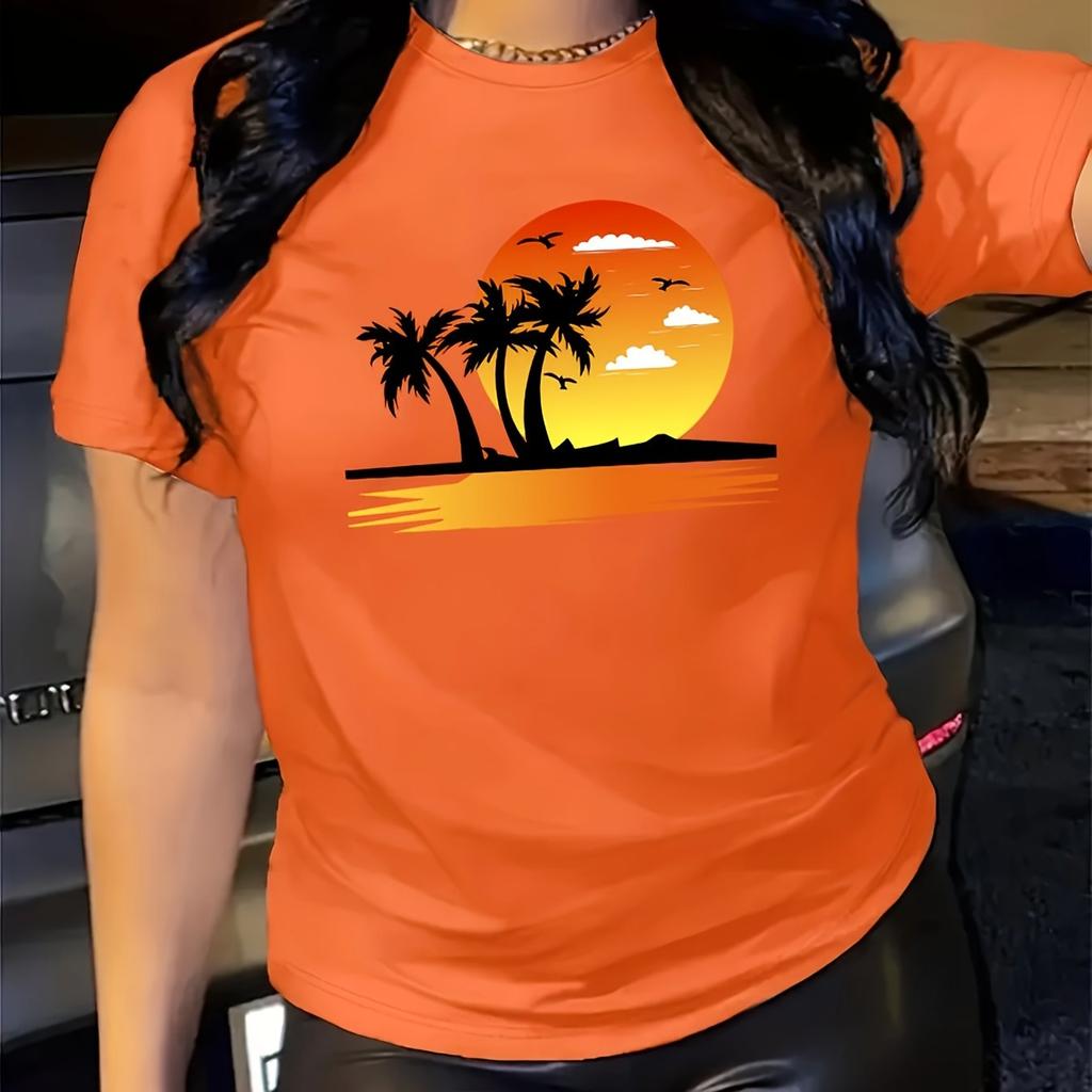 Women's Personalized Printed Casual Short-Sleeve T-Shirt