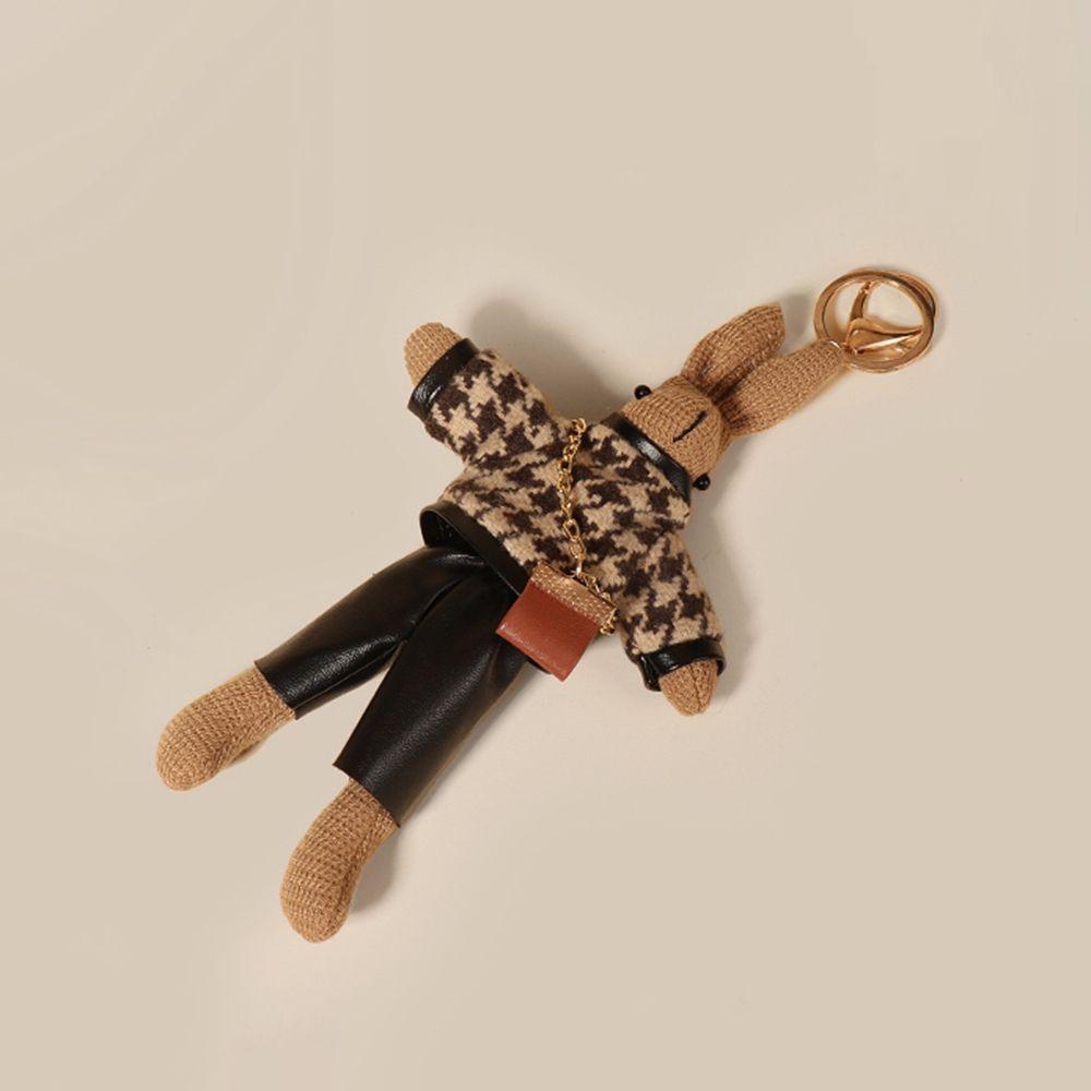Boys Bag Pendant Decoration Girls Car Accessories Lady Rabbit Keychains Korean Style Key Ring