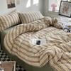 Pasiasty Zestaw Kołdry z Poszewką na Poduszkę Prześcieradło Pojedynczy Pełny Rozmiar Pościel Zestaw Poszwy na Kołdrę Queen/King Podwójne Pojedyncze Łóżko