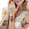 9pcs Temporary Tattoo Flower Tattoo Colorful Frog Tattoo Butterfly Tattoo For Male Arms Back
