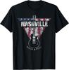 Nashville Souvenir Vintage American Flag Guitar Player T-Shirt