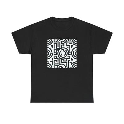 Unisex Adult T Shirt Timeless Greek Meander Design Black/White