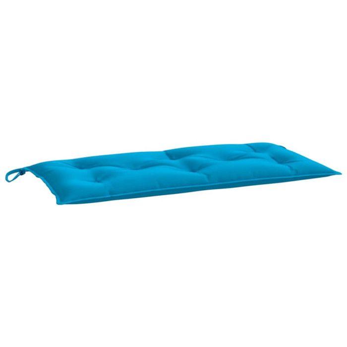 VidaXL Set of 2 Garden Bench Cushions, Bench Cover with String Ties, Waterproof Outdoor Cushion, Blue 361663