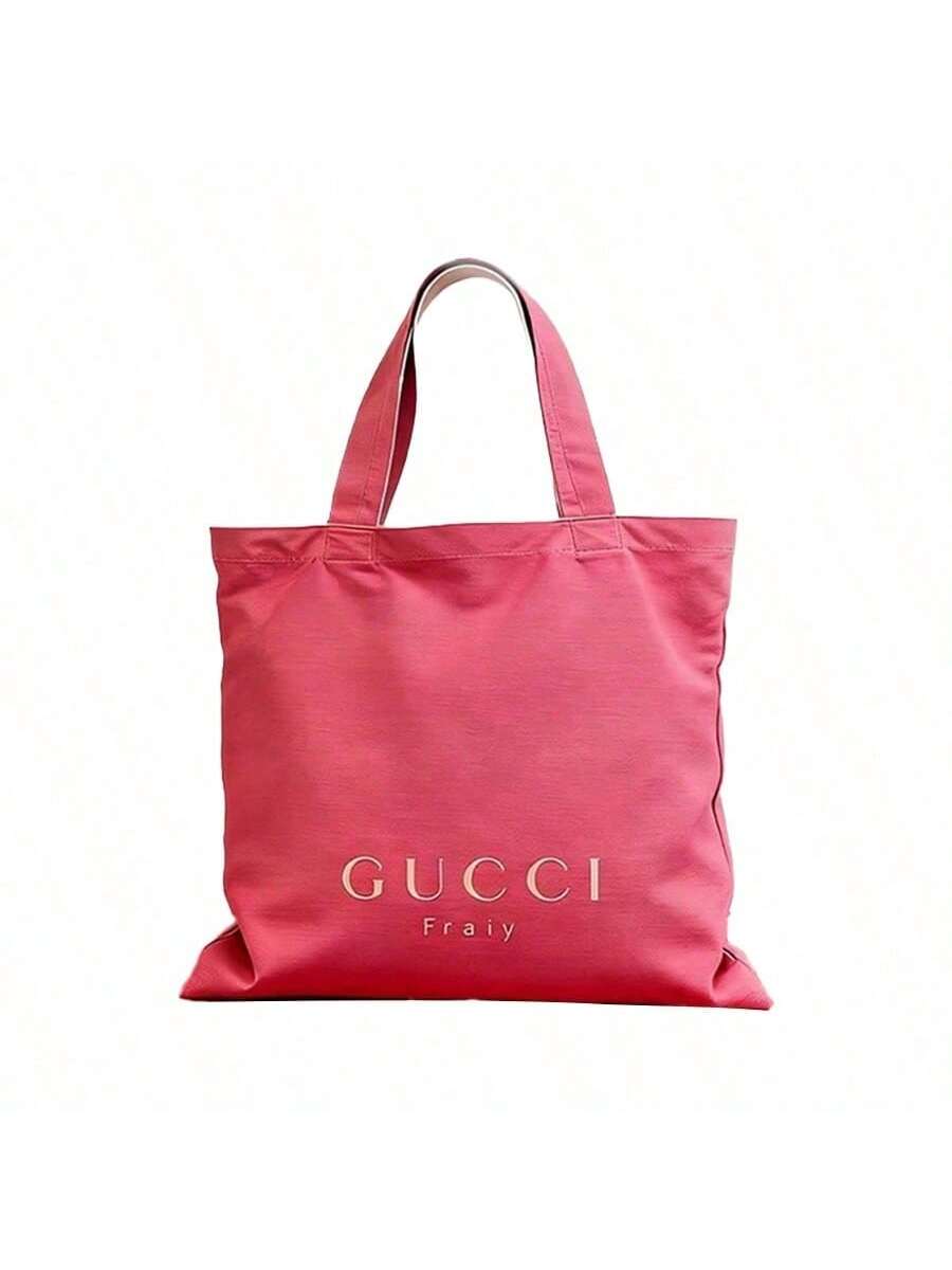 Женская холщовая сумка двусторонний дизайн розово-розовый или белый двойного назначения большая вместимость модная элегантная для повседневного ношения 4500₽