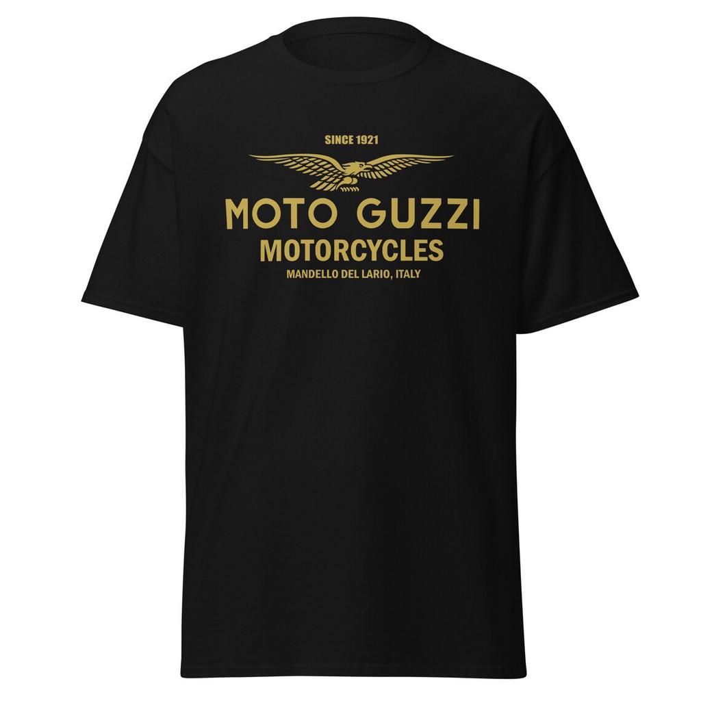 2025 Mote Herre T-skjorte Casual Ny Begrenset Moto Guzzi Racing Sport Logo Oversized T-skjorte Grafisk Klær Streetwear Unisex Topp