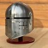 Crusader Helmet Medieval Knight Armor Helmet with Stand LARP Cosplay Halloween Costume Best Gift Halloween Fathersday Gift