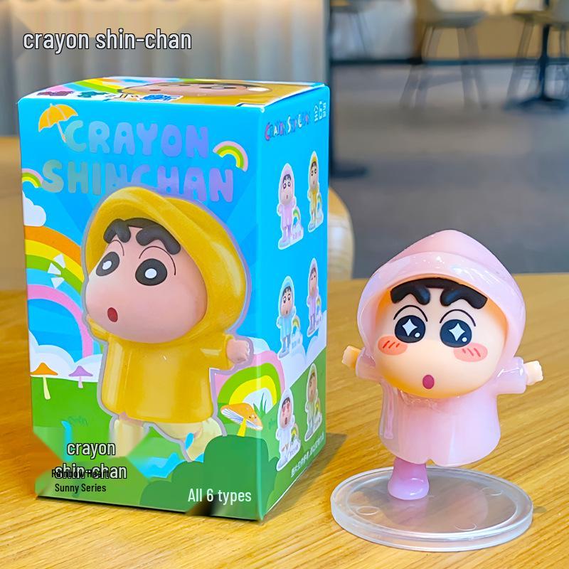 Crayon Shin-chan Trendy Anime Toy: Cute Desktop Car Ornament & Home Decoration Blind Box