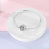 Silver Plated Bracelets 17-20CM Original Butterfly Stainless Steel Pulseras Bracelet Fit DIY Charms Beads Jewelry Gift For Women