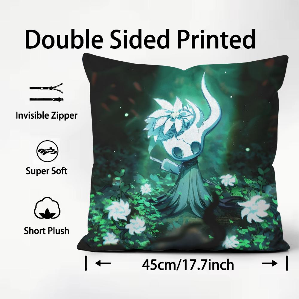 Oblíbená hra H-Hollow KnightS Povlak na polštář Pohodlný oboustranný povlak na polštář Ideální do auta, na pohovku, do ložnice a další