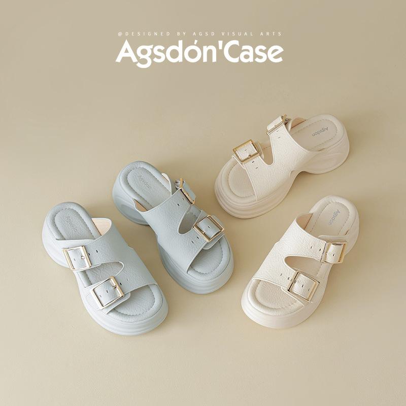 Augustine platform slippers women's summer sandals women's 2025 new beautiful skirt beach cool slippers