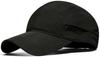 Laquest Quick-Drying, Water-Repellent 4-Panel Jet Cap for Men and Women, Spring, Summer, and Fall (Black, Size L)
