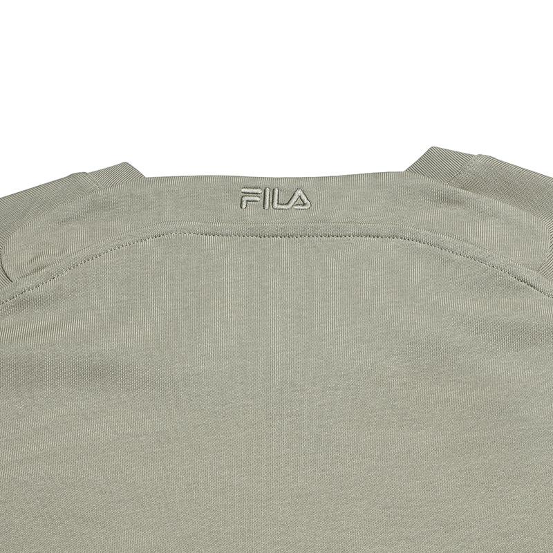 FILA White Versatile Comfortable Drop Shoulder Casual T-Shirt Men tops Khaki F61M623105FLK