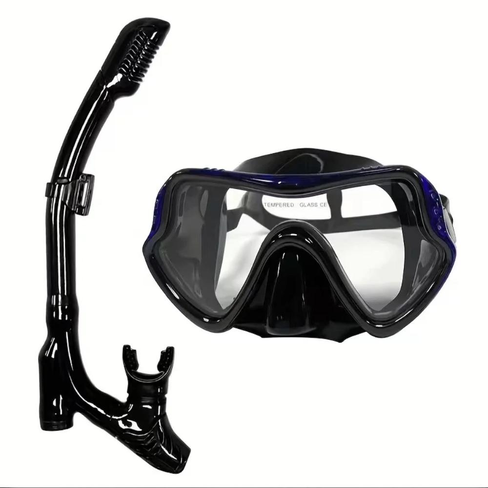 HB Diving Kit Adult Diving Mask Tempered Glass Full Dry Breathing Tube Professional Panoramic Diving Swimming Training Equipment