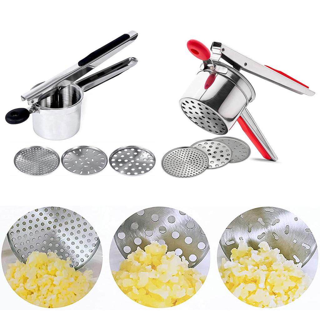 Masina de piure de cartofi mare din oțel inoxidabil și unelte de bucătărie pentru piure și presă pentru piure de cartofi perfect