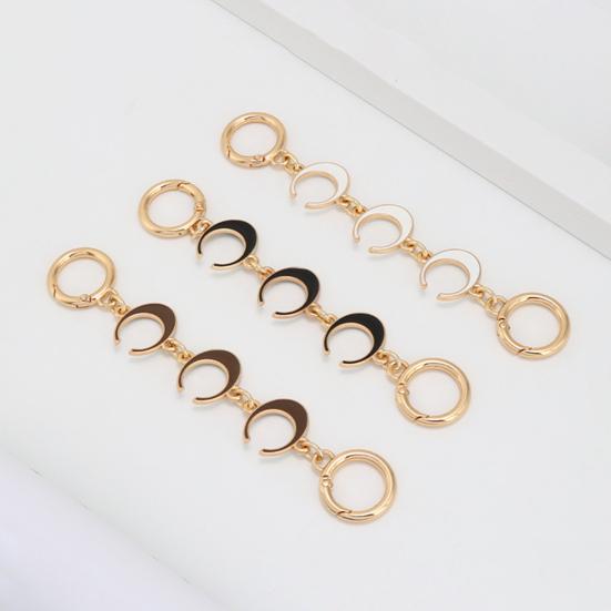 Extension Chain DIY Shoulder Bag Strap Replacement Extended Shape Chain Hollow Moon Purse Polished Lightweight Wallet Strap