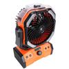 Rechargeable Camping Fan with LED Light Portable Outdoor Tent Fan Dual Use Remote Control Mist Sprayer for Outdoor