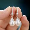 Women's Small Pearl Earrings Dangling Pearl Drop Earrings for Bridesmaids Jewelry PearlEar Rings WeddingEarrings