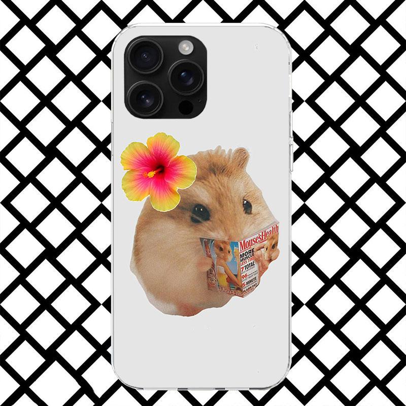 Funny Sad Hamster Meme Phone Case for iPhone 17 Air 16 16E 15 14 Plus 13 Mini 12 11 Pro Max 7 8 + SE 2020 Soft Cover Fundas 11 P