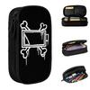 Murder Drones Anime Pencil Cases New Black Comedy Pen Bag for Student Large Storage School Supplies Zipper Pencil Box