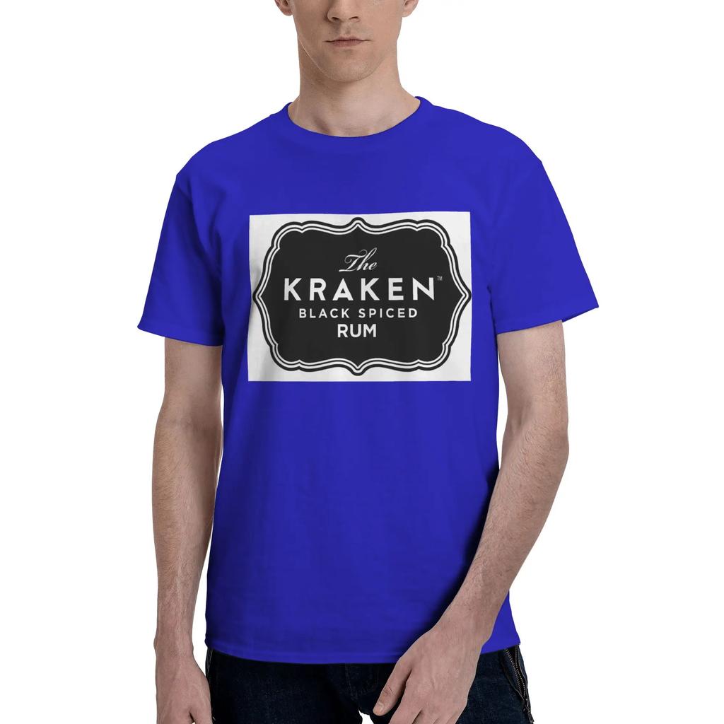 Kraken Rum Men TShirt Plus Size T Shirts Mens Crew Neck Cotton Tees Short Summer Male