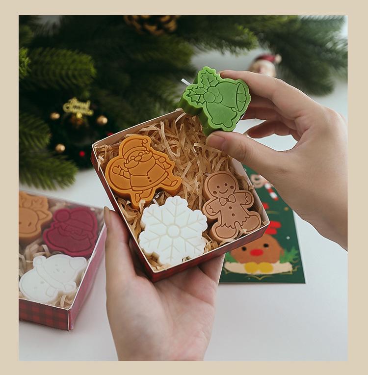Coffret Cadeau Bougies Parfumées Bonhomme de Neige & Pain d'Épices Festif
