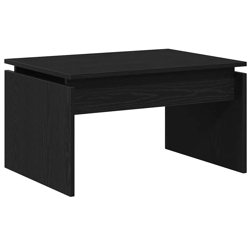 Coffee Table Black Oak Look 68 X 50 X 38 Cm Engineered Wood