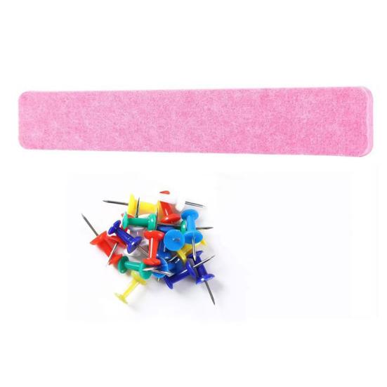 8Pcs Felt Message Strip Self Adhesive DIY Bulletin Board Pin 35 Thumbtacks School Home Wall Decor Stickers