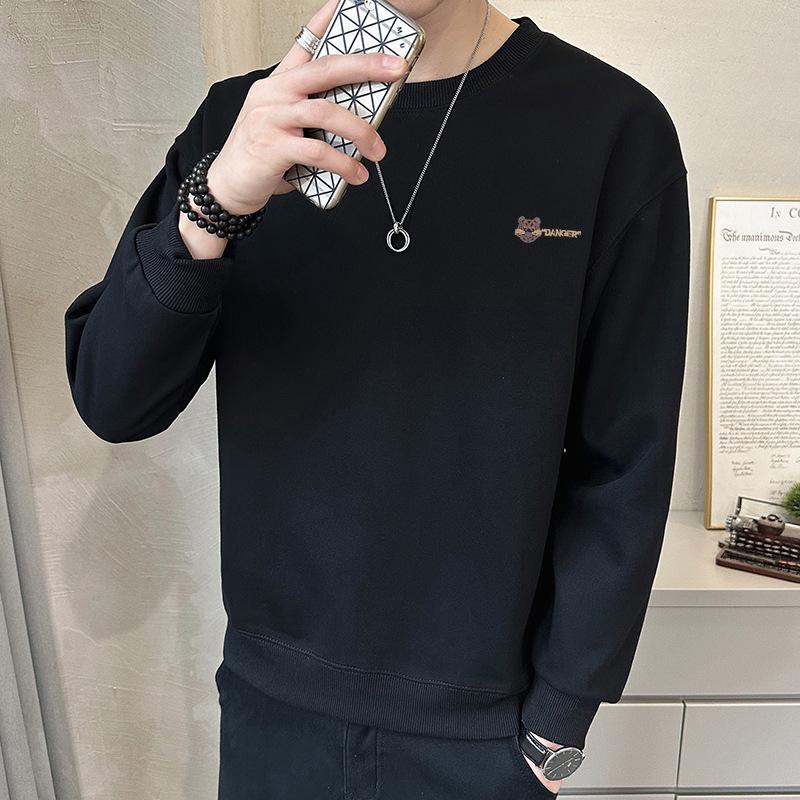 

Men s Autumn Trendy Korean Style Embroidered Tiger Sweatshirt XL