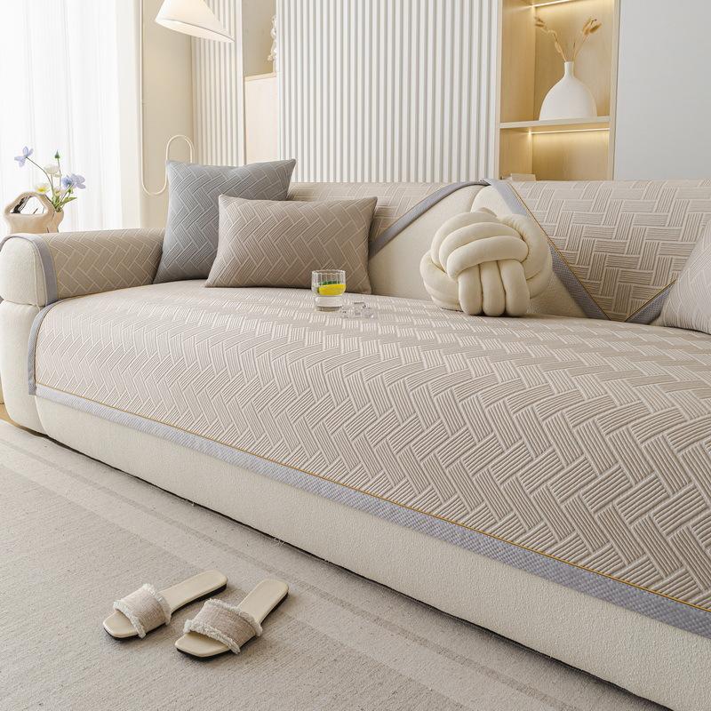 Cool Ice Silk Special-Shaped Sofa Cushion  New Fixed Non-Slip Summer Mat Seat Cushion Irregular Sofa Cover